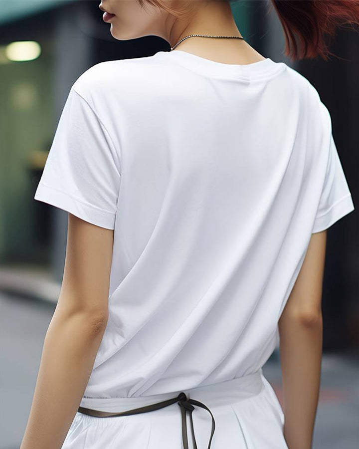 T-shirt z krótkim rękawem i okrągłym dekoltem z nadrukiem love