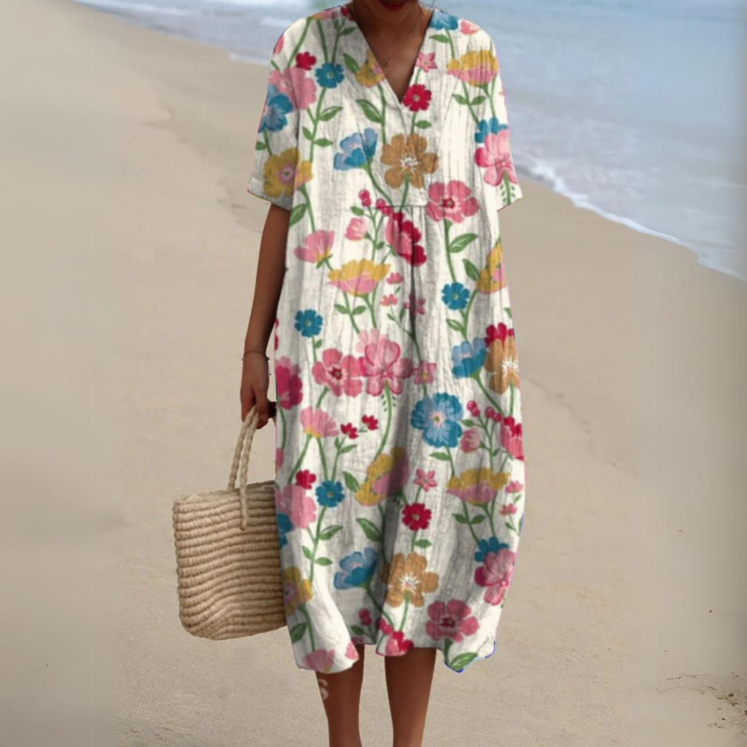 Audrey - Robe Fleurie Élégante