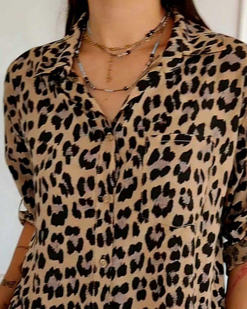 Blouses De Mode À Imprimé Léopard