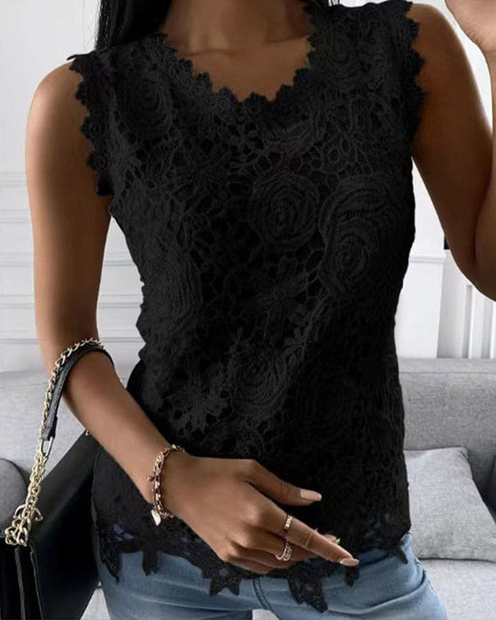 Adalina | Blouse d'Été en Dentelle sans Manches pour Femme