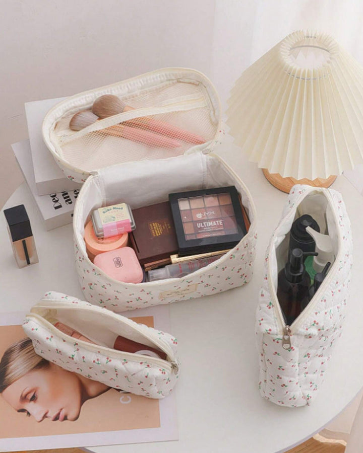 Ensemble de trousses de maquillage trois pièces
