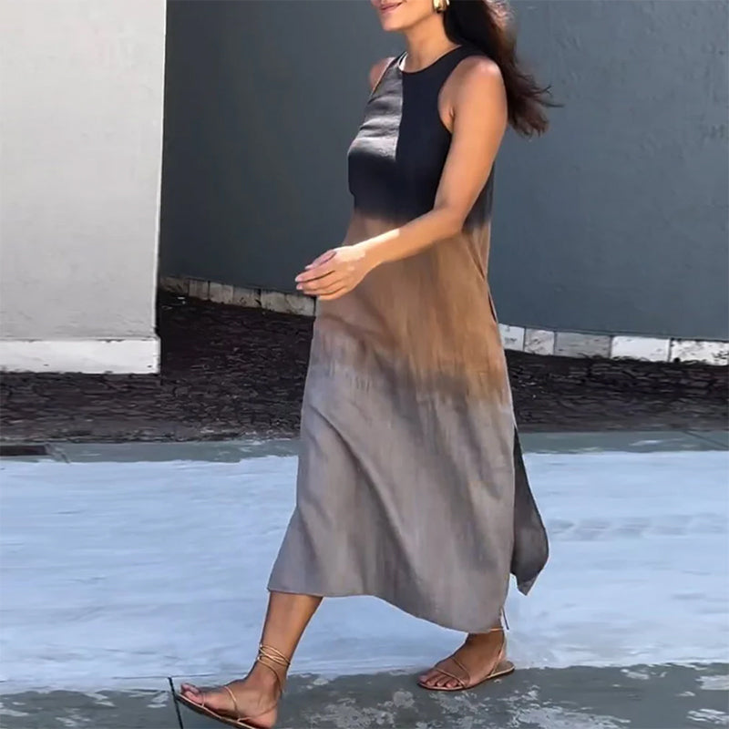 Robe sans manches et dégradé