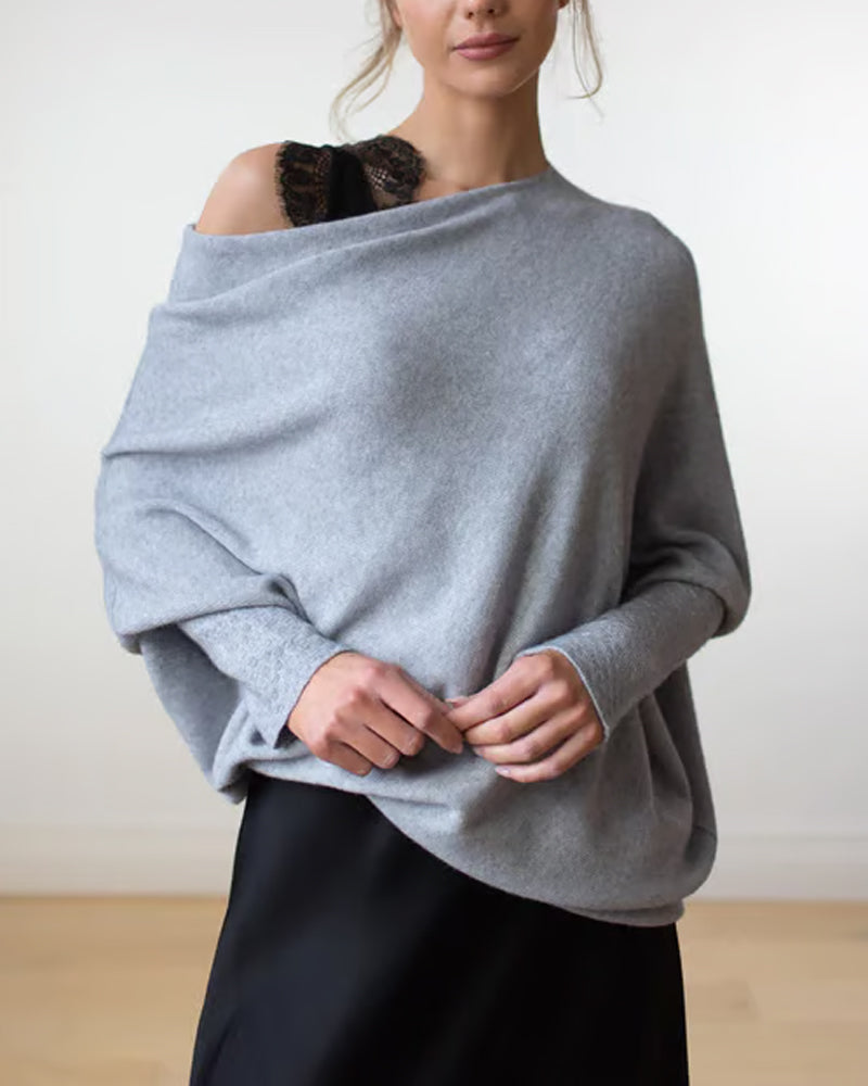VÊtement Maille Asymétrique Drappé Et Innovant