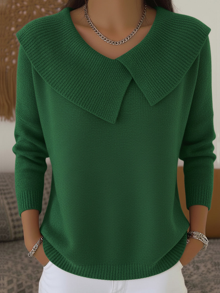 Pull élégant en maille avec col original
