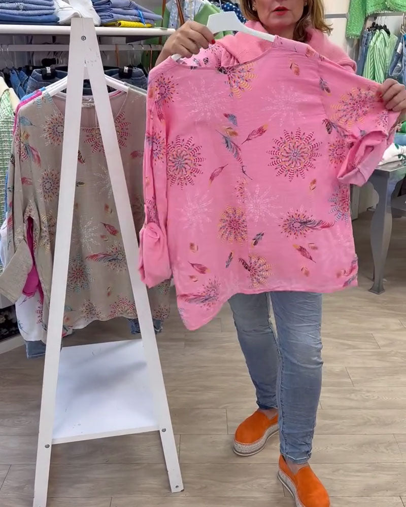 T-shirt z długim rękawem z nadrukiem