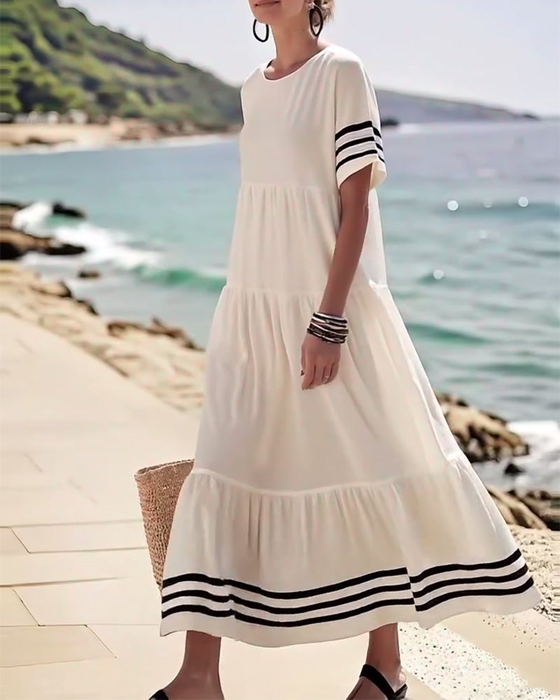 Robe Tendance Vacances Manches Courtes