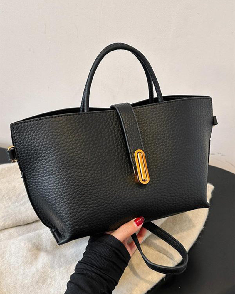 Sac À Main Élégant Uni Pour Femmes De Style Français