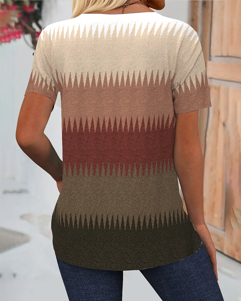 Elegancki, wygodny t-shirt z nadrukiem