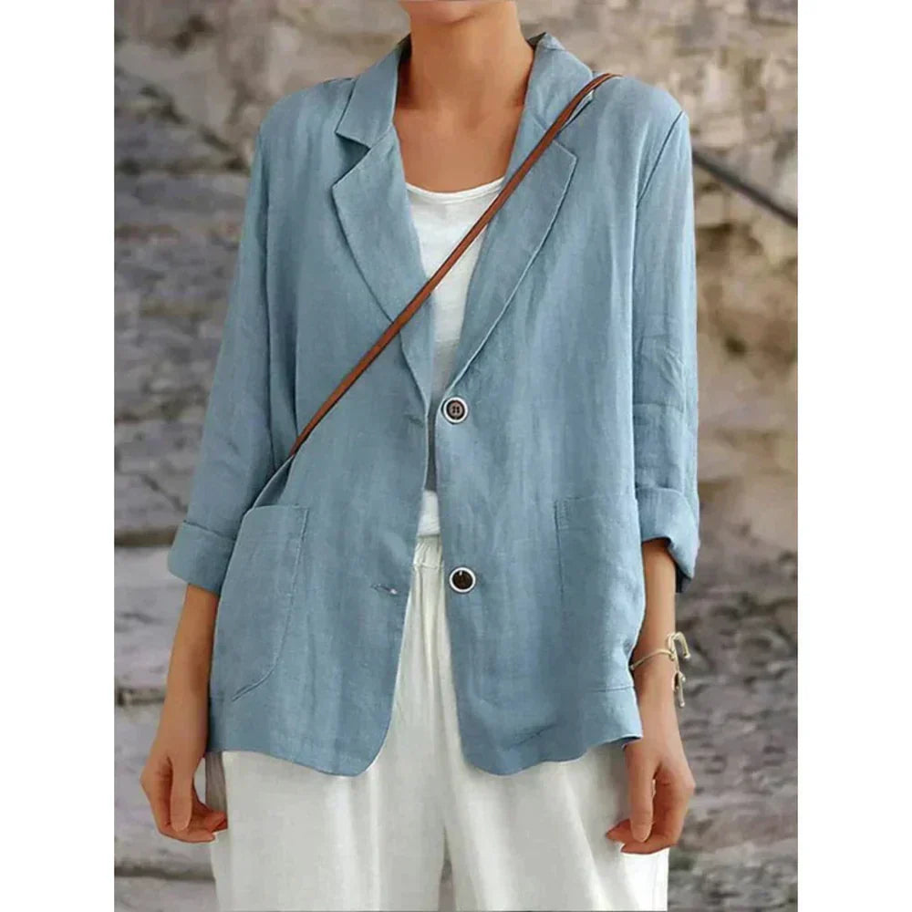 Magdalena | Lekka lniana marynarka damska w stylu casual