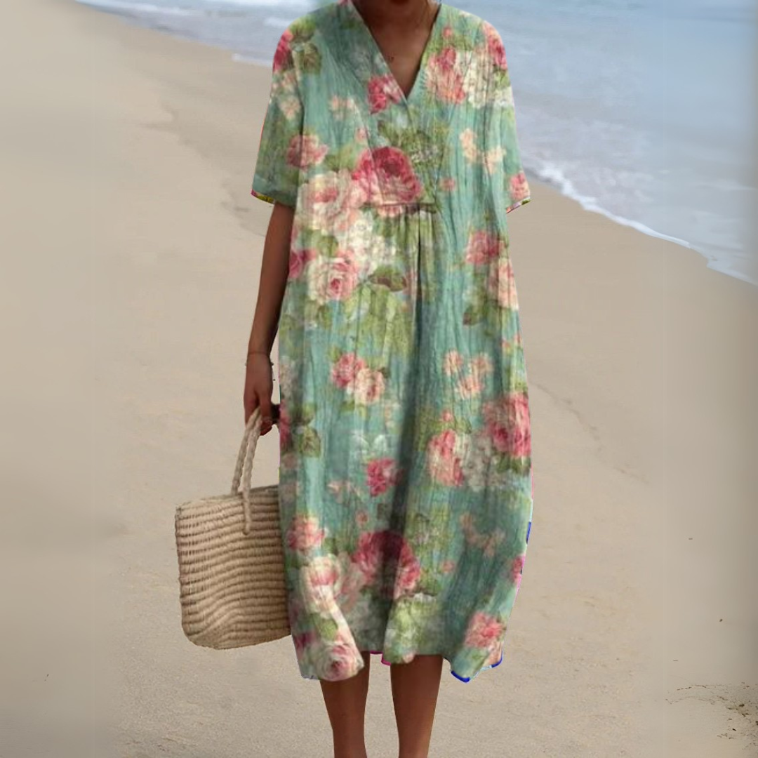 Audrey - Robe Fleurie Élégante