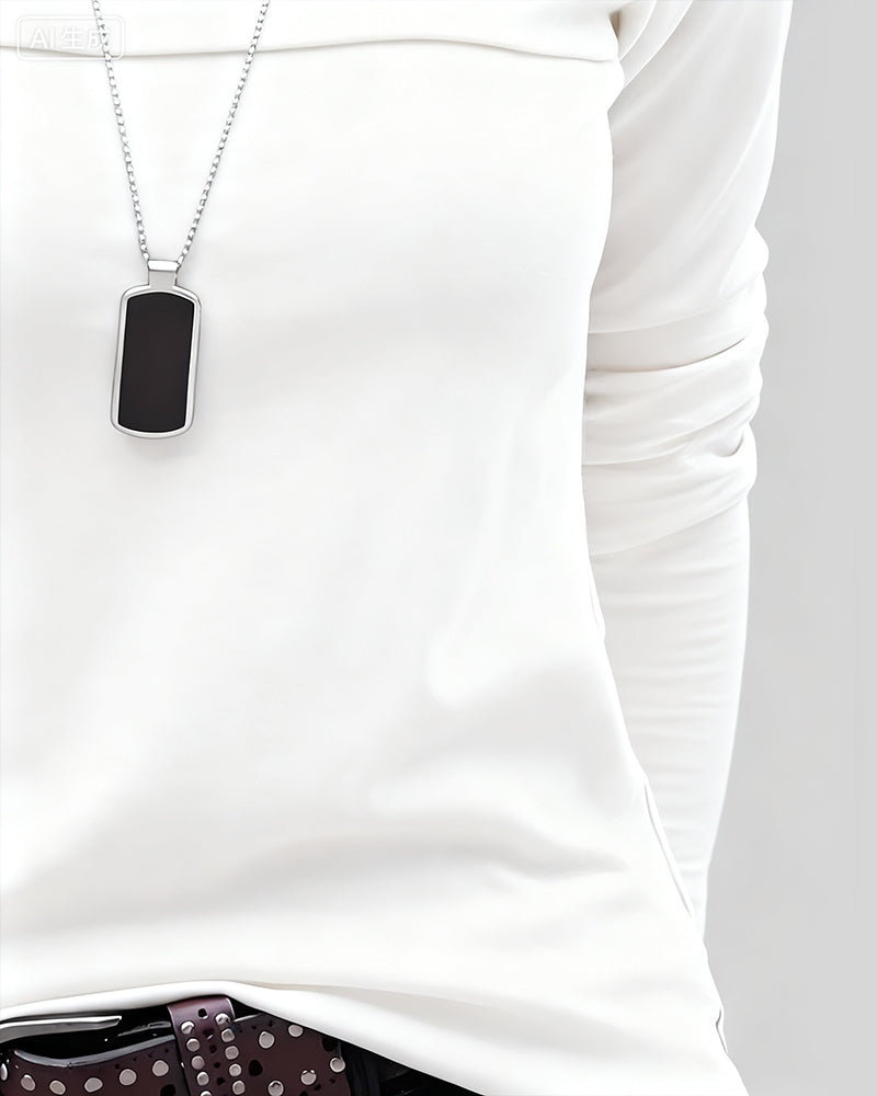 Bluzka slim fit z plisowanymi długimi rękawami