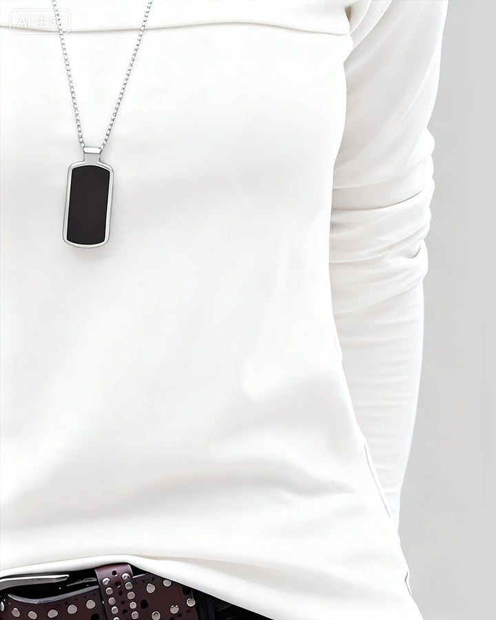 Bluzka slim fit z plisowanymi długimi rękawami