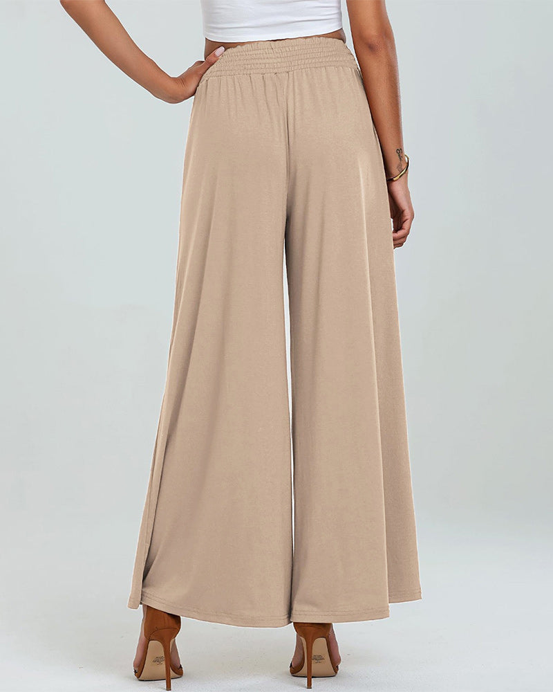 Pantalon Poche Taille Élastique Bootcut
