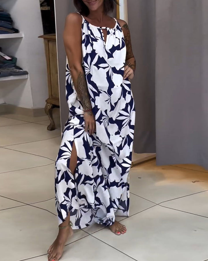Robe avec liens et imprimé