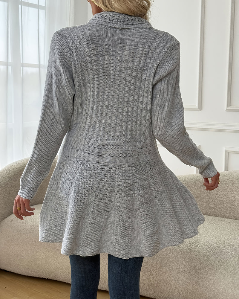 Gilet Pull Veste Mi-Longue