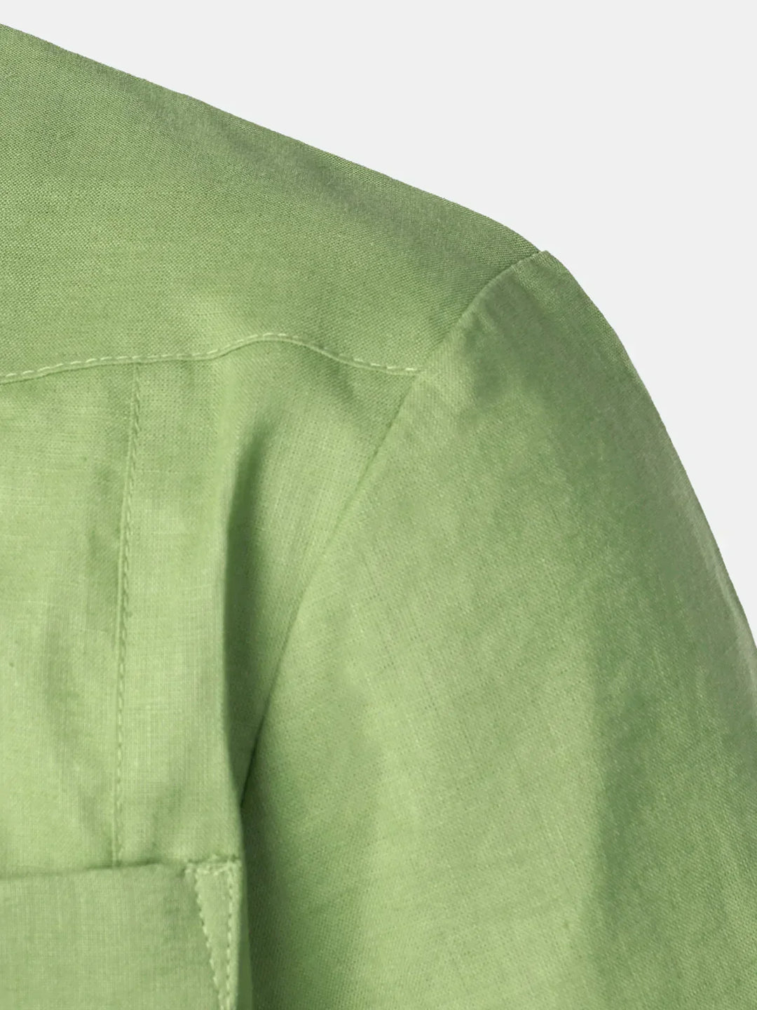 Męska lniana koszula guayabera z krótkim rękawem na lato