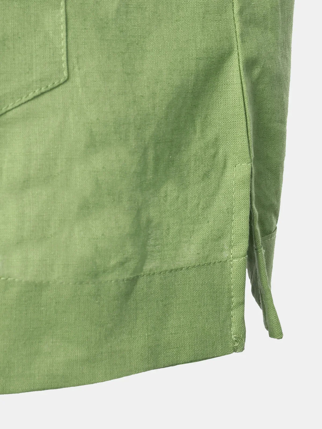 Męska lniana koszula guayabera z krótkim rękawem na lato