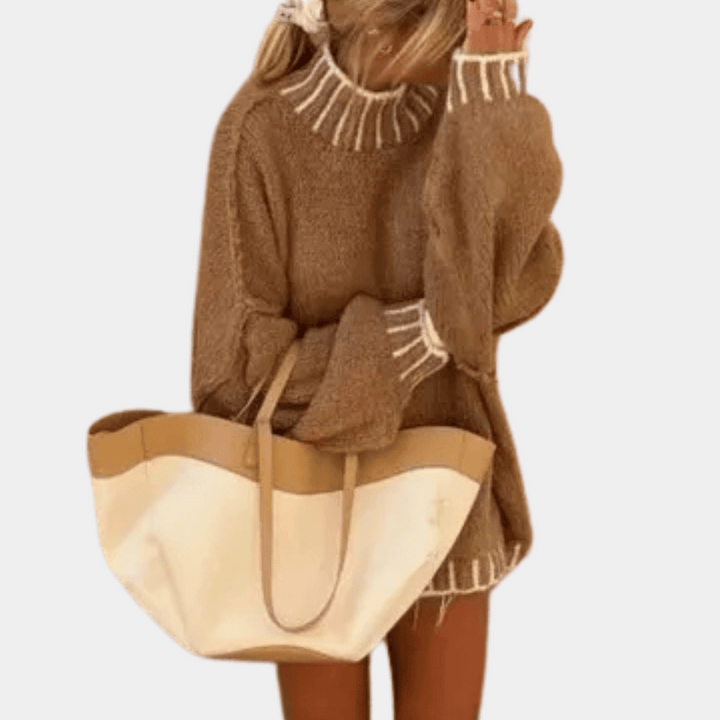 Quentina | Pull d'été à col roulé au style luxueux pour femme
