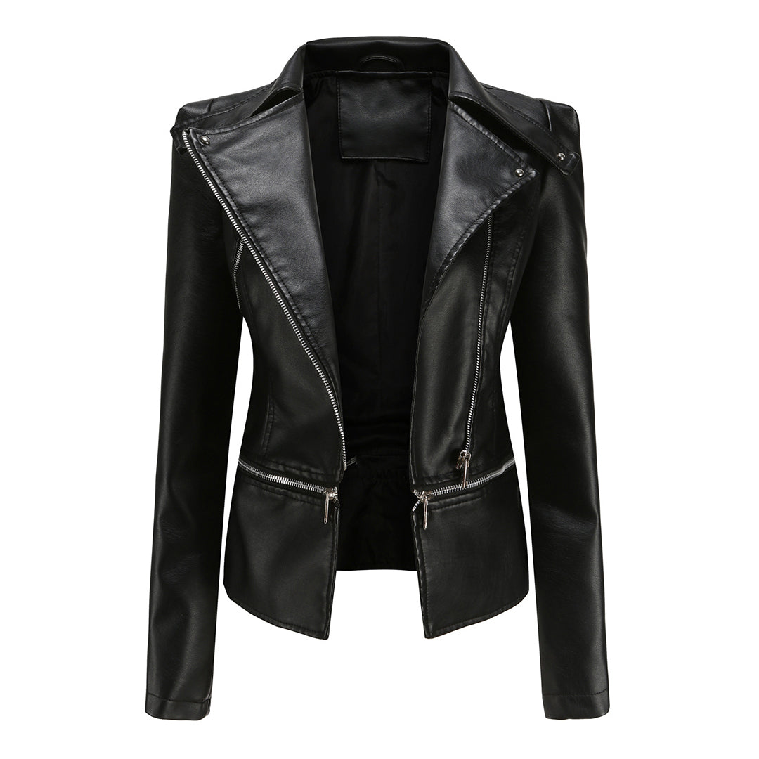 Thalia | Veste motard slim fit pour femme