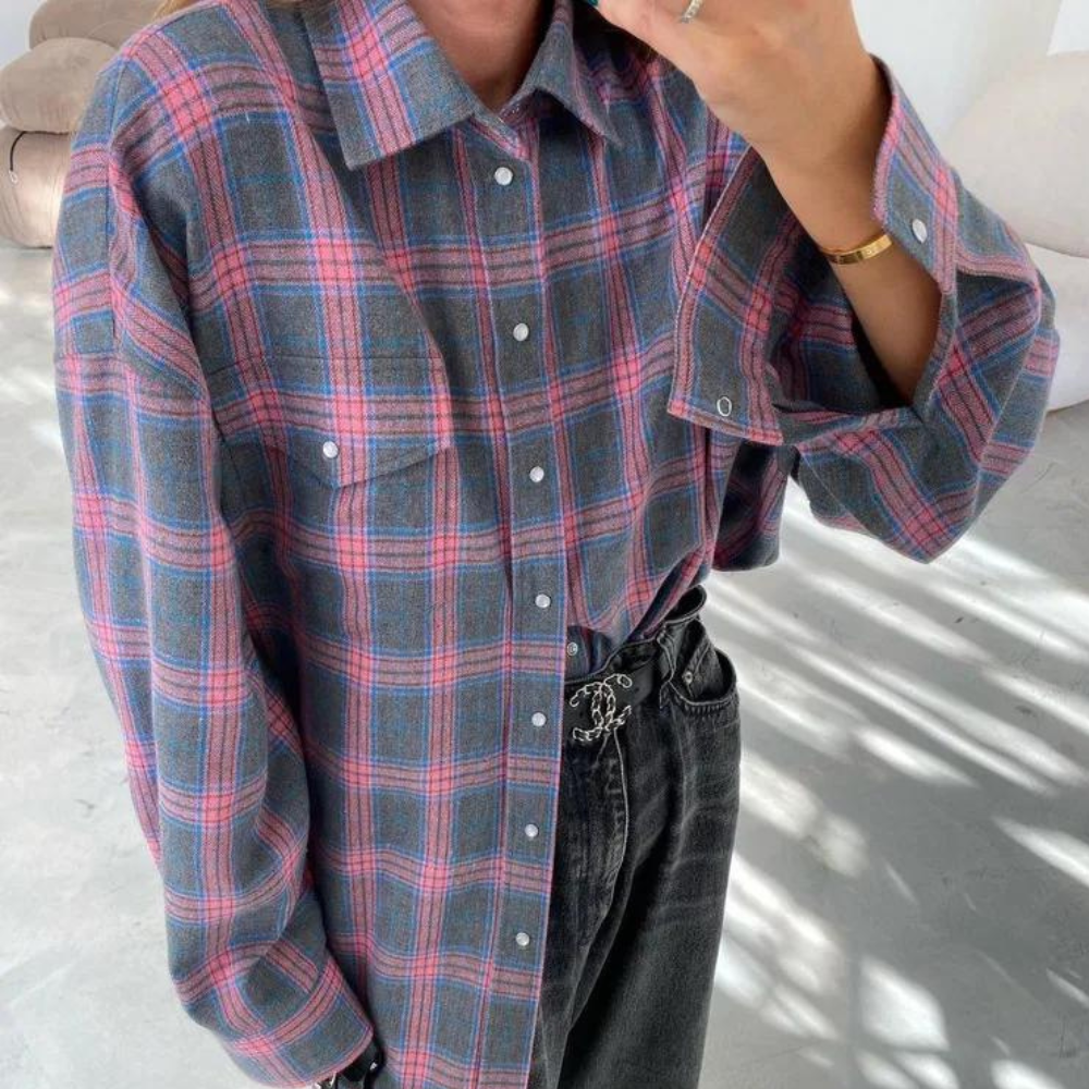 Billie | Chemise à manches longues à carreaux pour femmes
