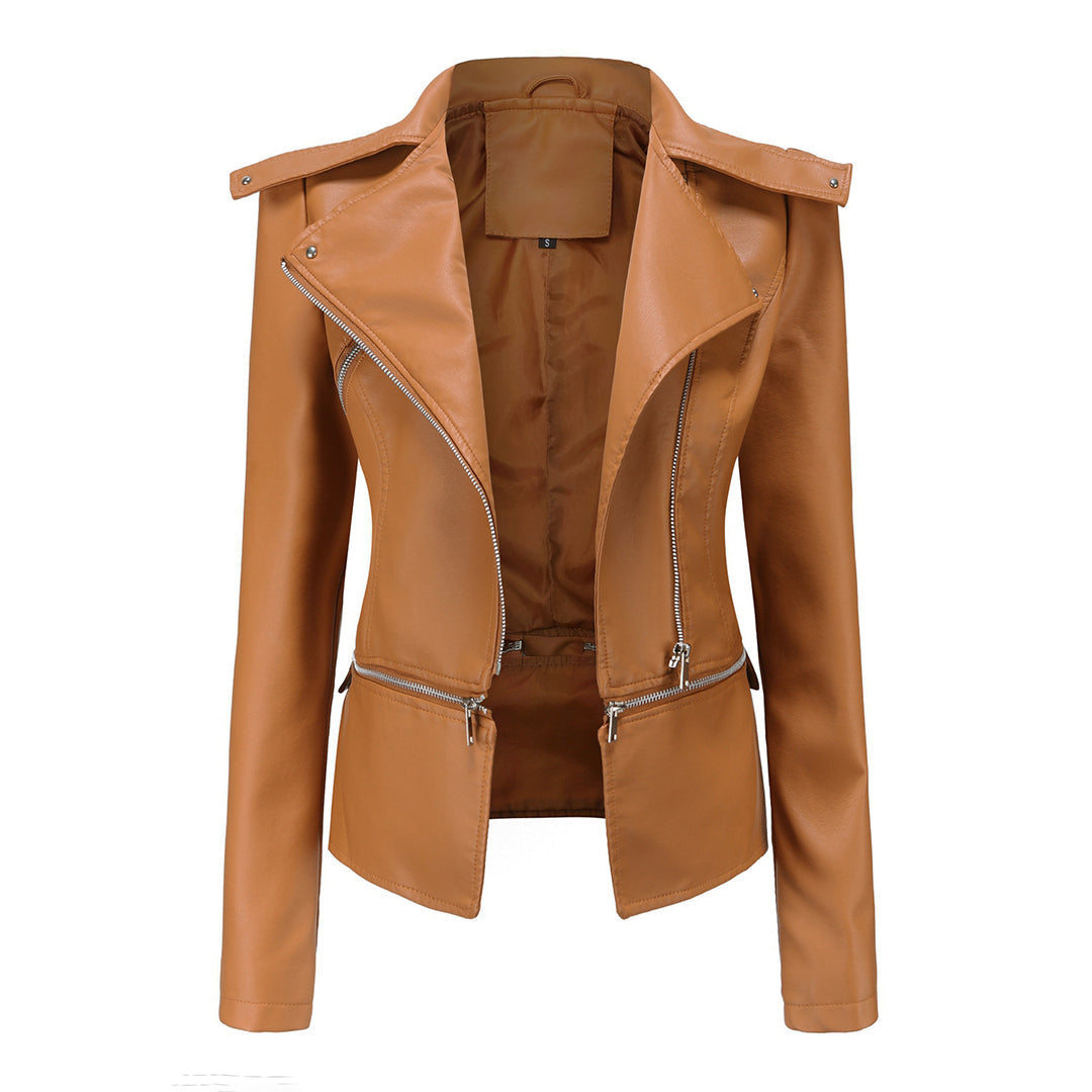 Thalia | Veste motard slim fit pour femme