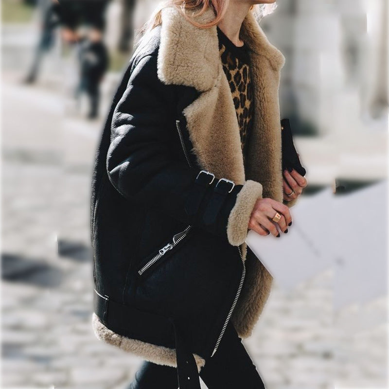 Élodie – Veste femme hiver shearling