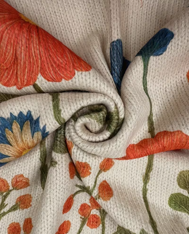 Cardigan zippé Champ de Fleurs Sauvages