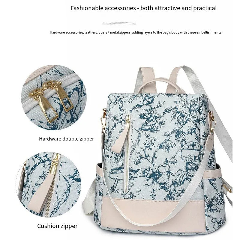 Fashionable Women's Bags, Trendy Backpacks, Large-Capacity Simple