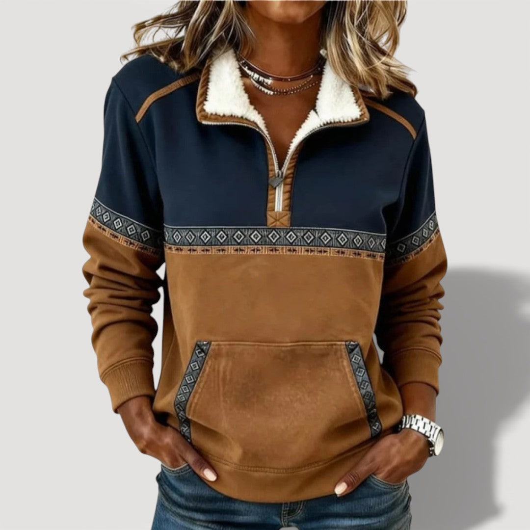 Sweat tendance avec zip