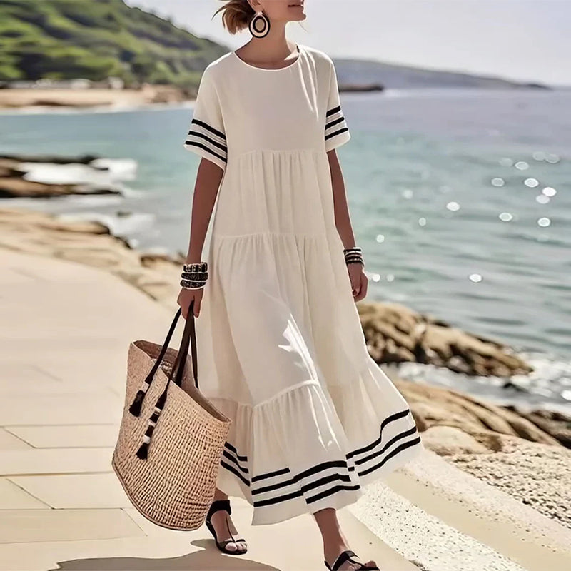 Robe Tendance Vacances Manches Courtes