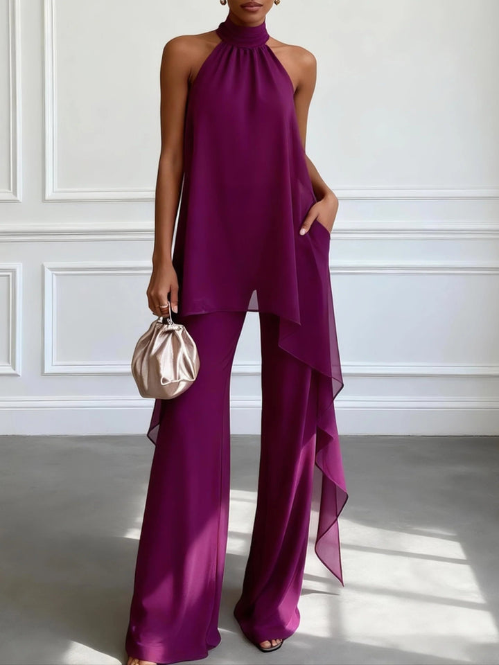 Oliwia - Top Halter i Spodnie