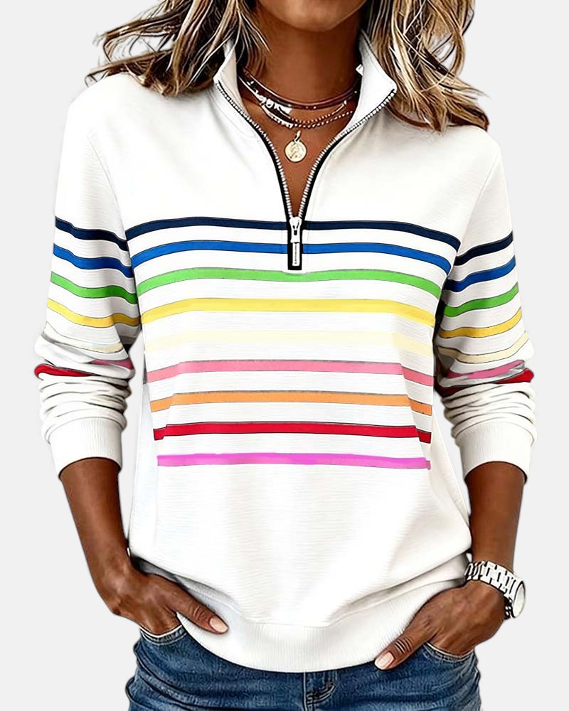 Pull rayé femme