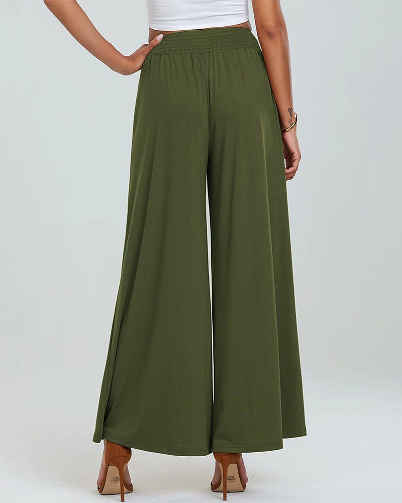 Pantalon Poche Taille Élastique Bootcut