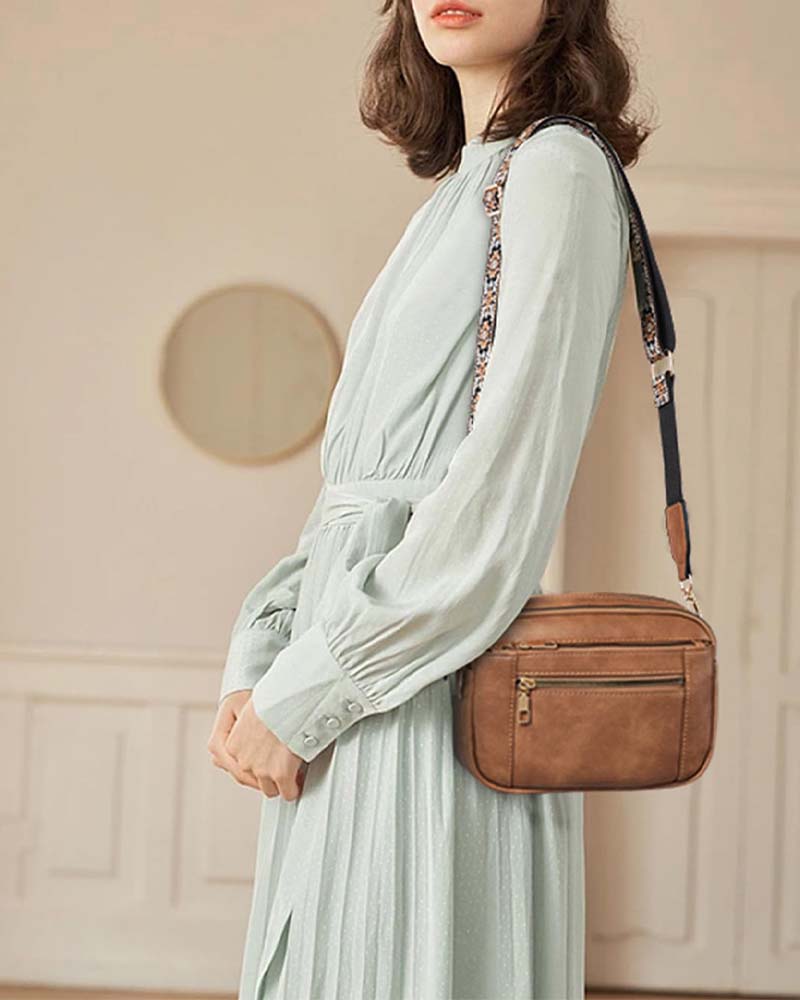 Sac bandoulière zippé multifonctionnel