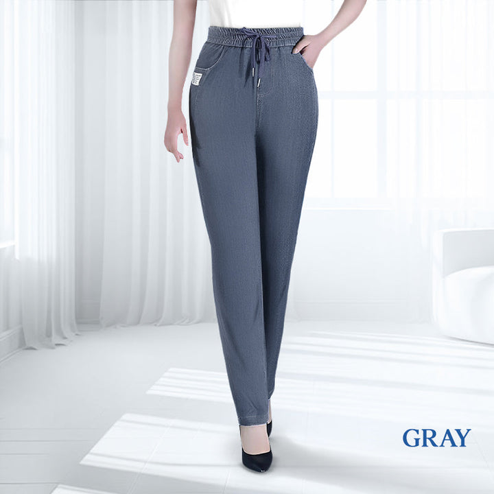 Haute Taille Ultra Élastique Mom Jeans