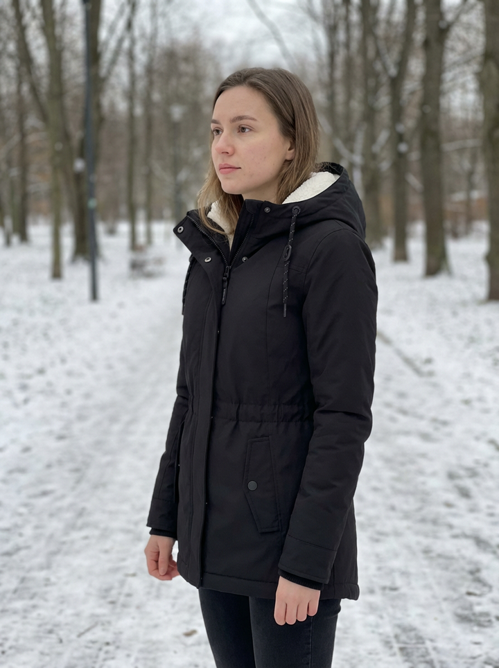 Éliane – długi, wodoodporny płaszcz zimowy damski, ciepły i elegancki