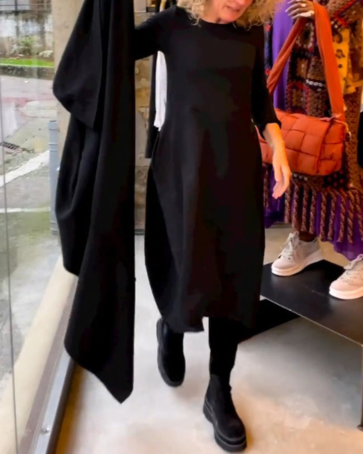Elegancka jednokolorowa sukienka
