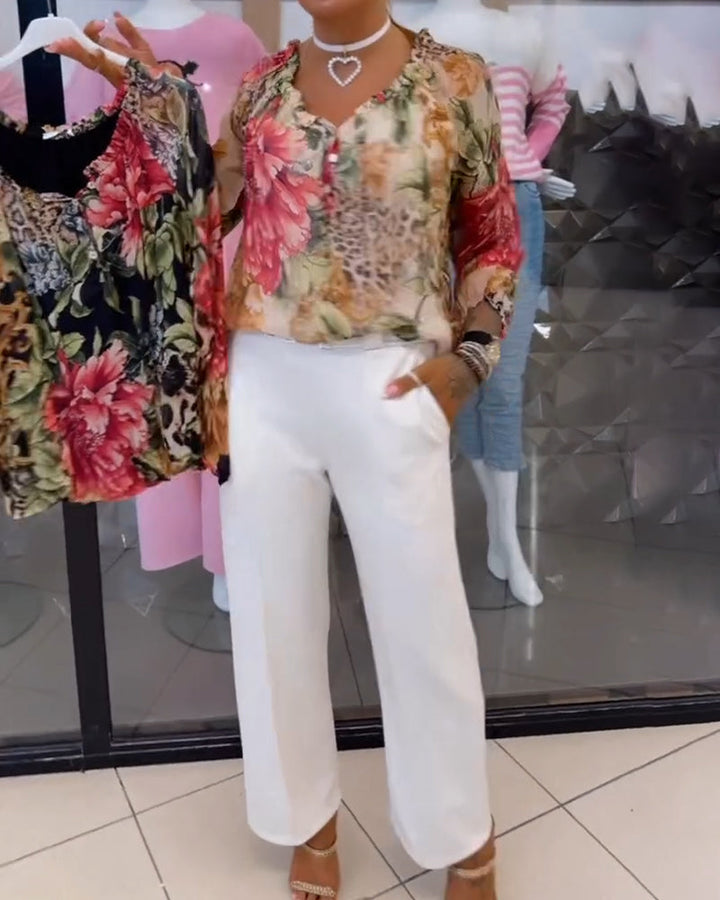 Spodnie casualowe o prostym kroju bootcut