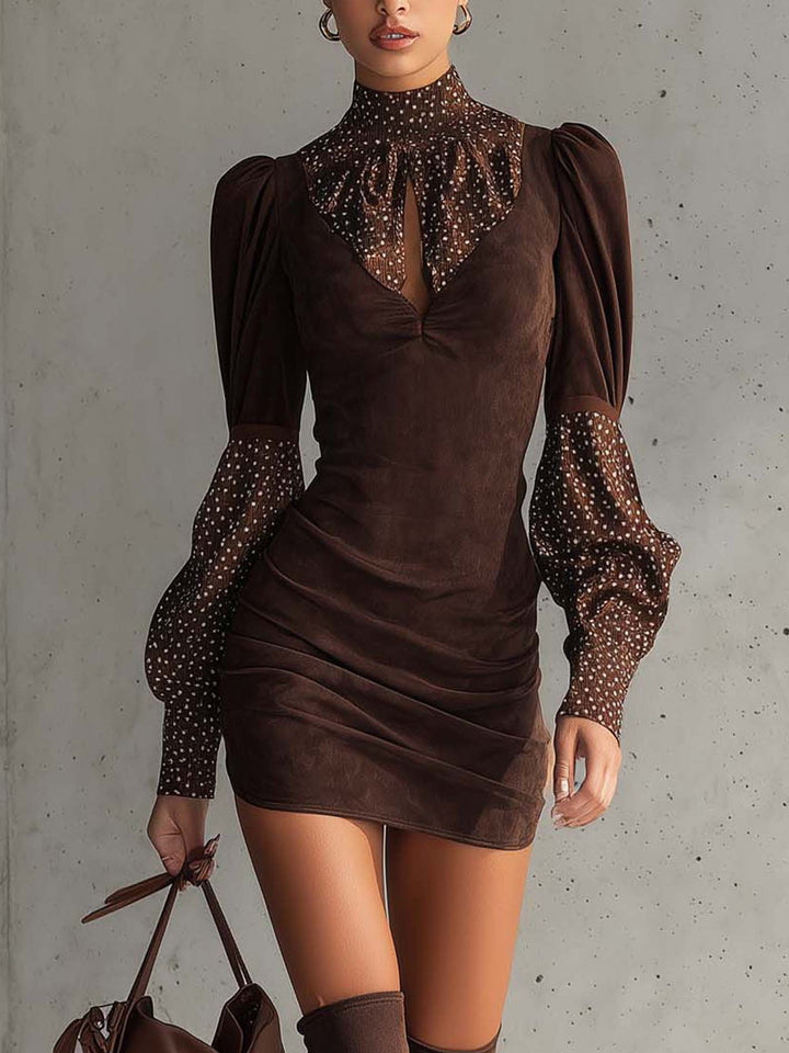 Zofia – sukienka bodycon z sztucznego zamszu