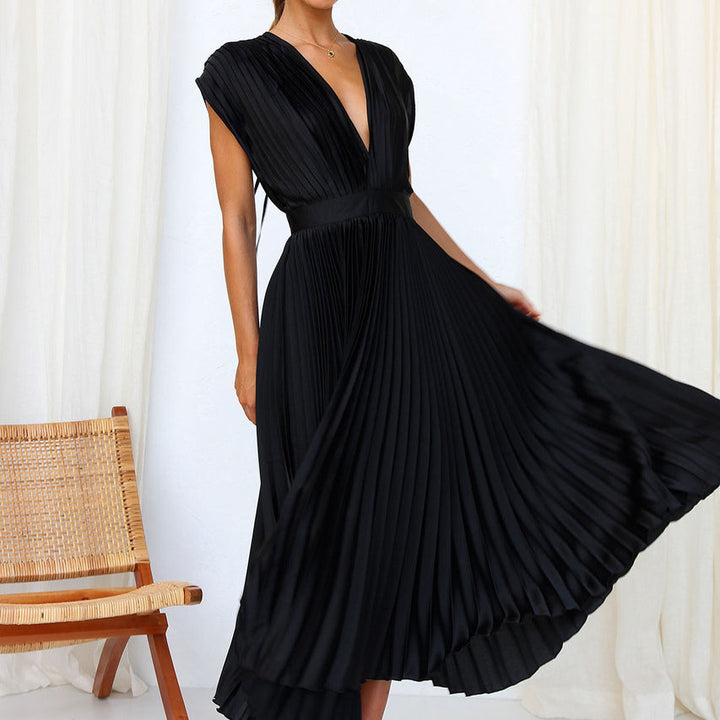 Oceane | La robe midi d'été à col en V pour femmes