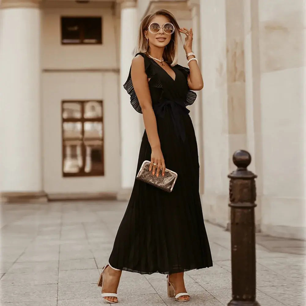 Robe maxi à volants élégants pour femmes – Soraya