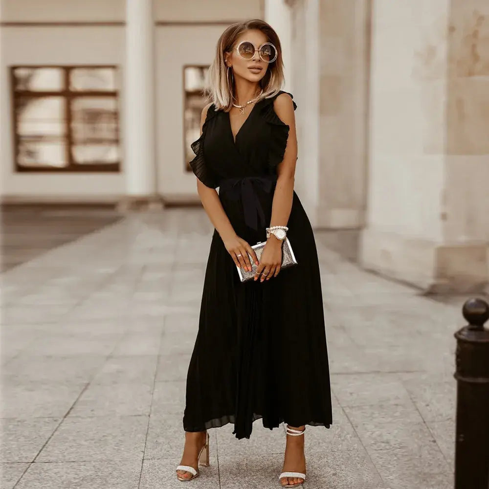 Robe maxi à volants élégants pour femmes – Soraya