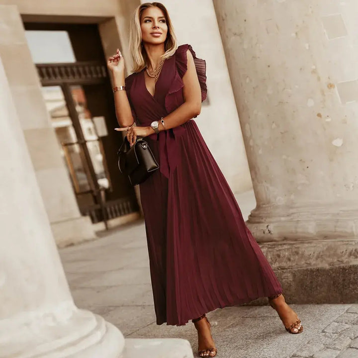 Robe maxi à volants élégants pour femmes – Soraya