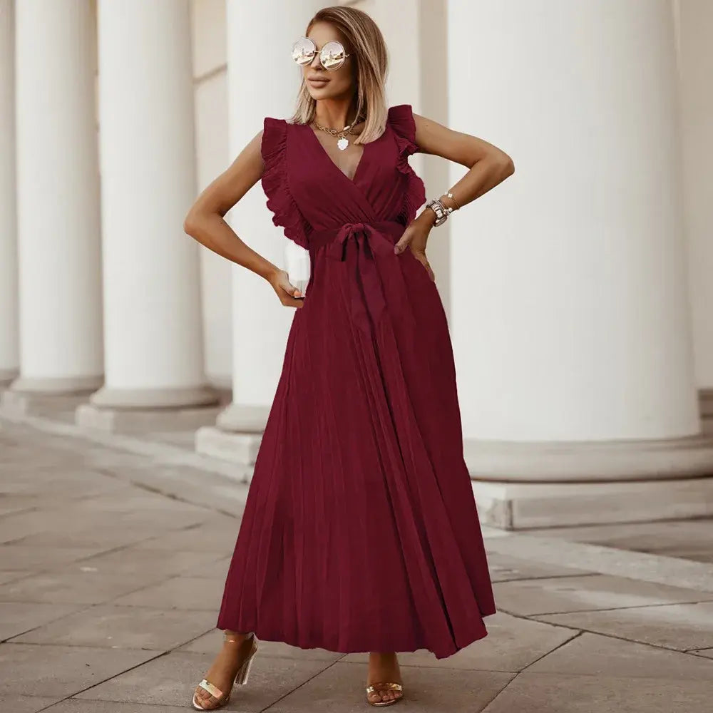 Robe maxi à volants élégants pour femmes – Soraya