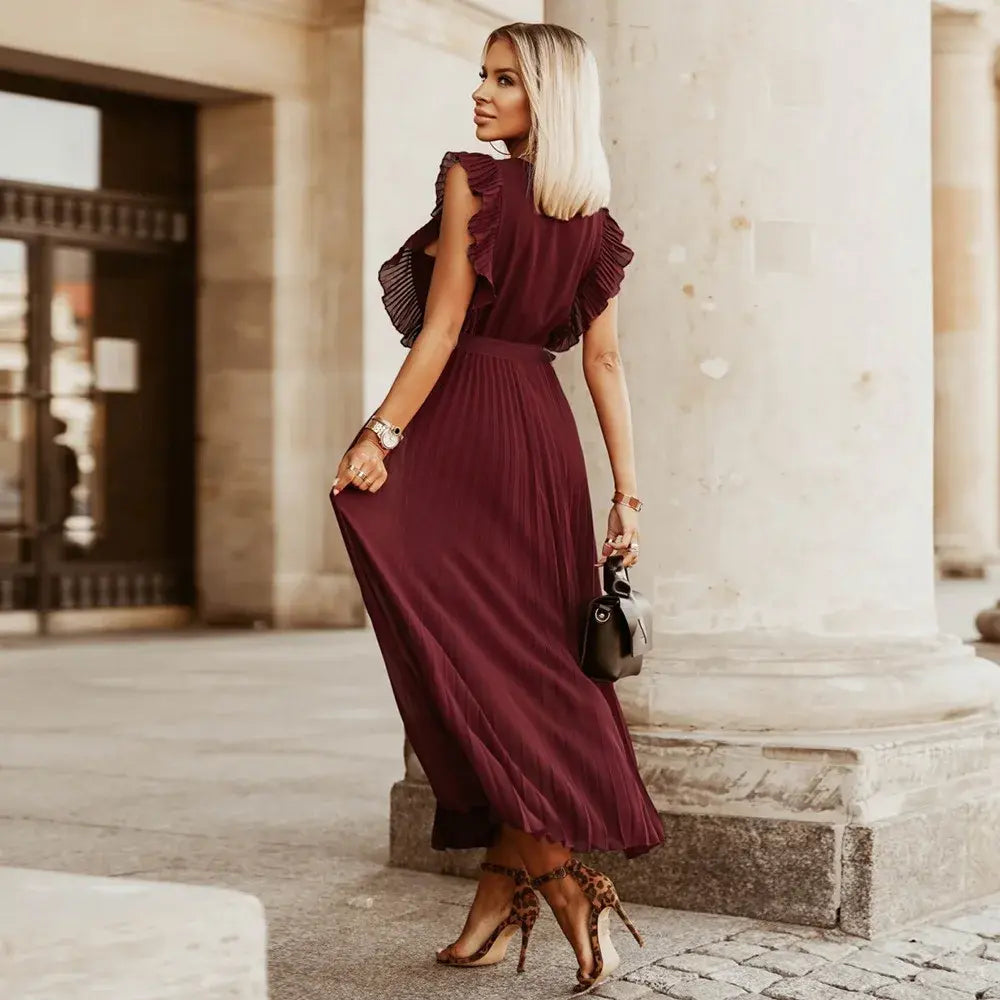 Robe maxi à volants élégants pour femmes – Soraya