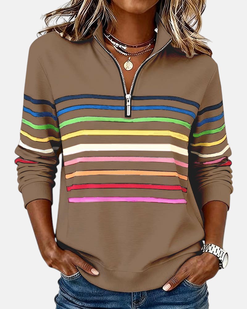Pull rayé femme