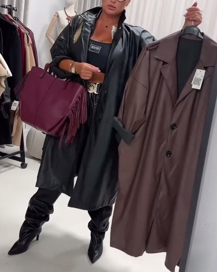 Płaszcz w stylu streetwear z klapami