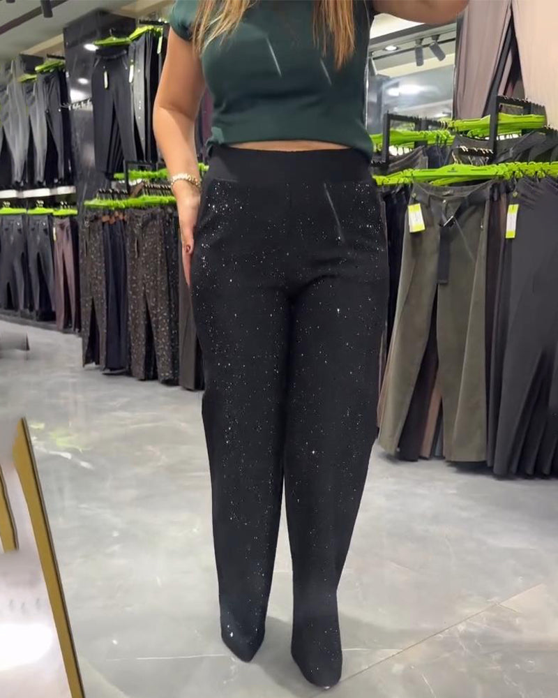 Pantalon Large Tendance Et Décontracté