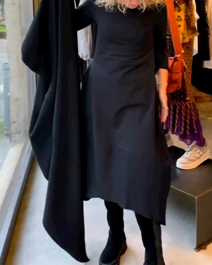 Elegancka jednokolorowa sukienka