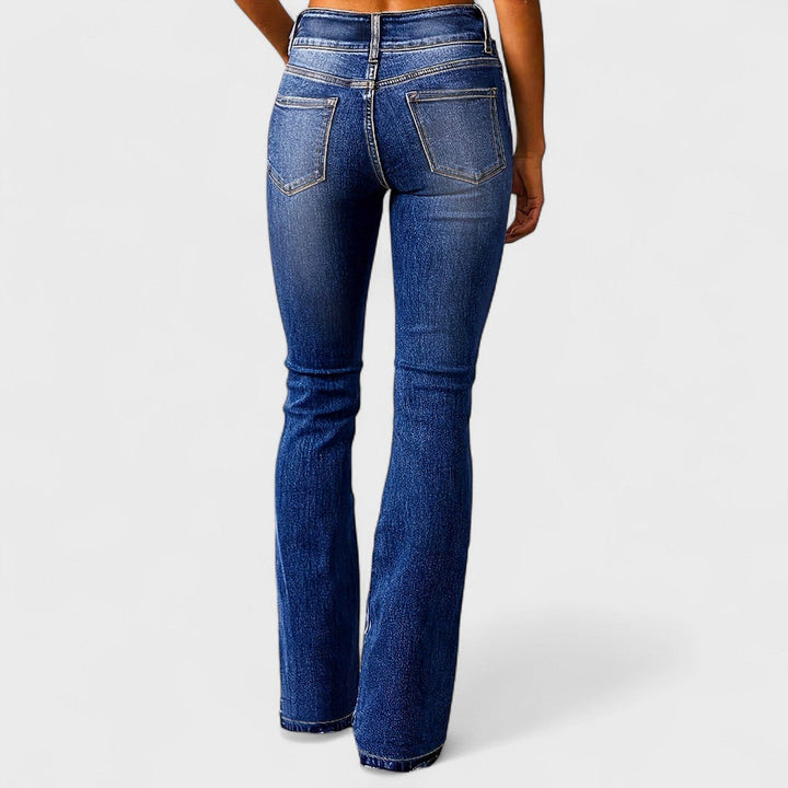 Marylène – jeansy wysokim stanem szerokie nogawki